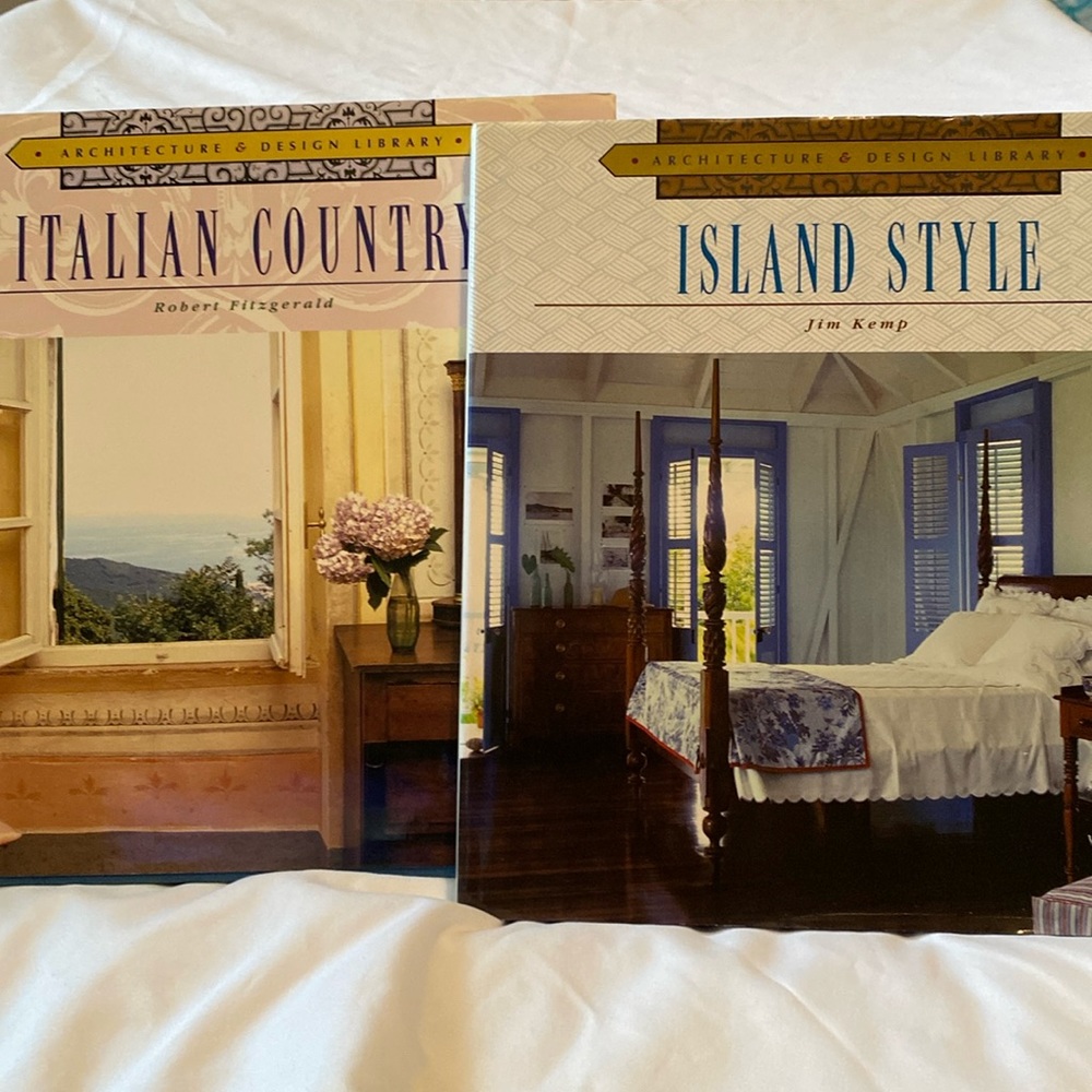 Island Style & Italian Country Set Coffee Table Books